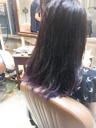 セミロング カラー 北條 優輝のヘアスタイル