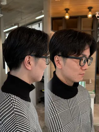 ショート メンズ 藤崎百道メンズカット Zina/森井唯央のヘアスタイル