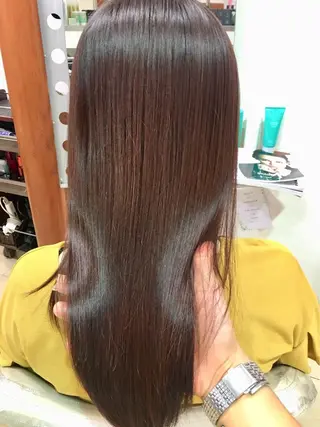 ロング パーマ 縮毛矯正/髪質改善 /韓国風　山川春輝のヘアスタイル