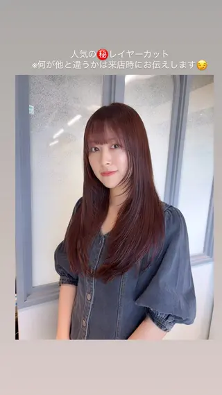 セミロング カラー ヘアアレンジ 二ヶ月綺麗なデザイン カット/星野六三四のヘアスタイル