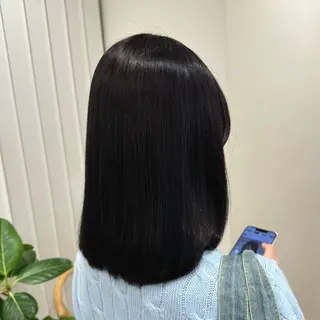 カラー りな🪽カット /縮毛/透明感カラーのヘアスタイル