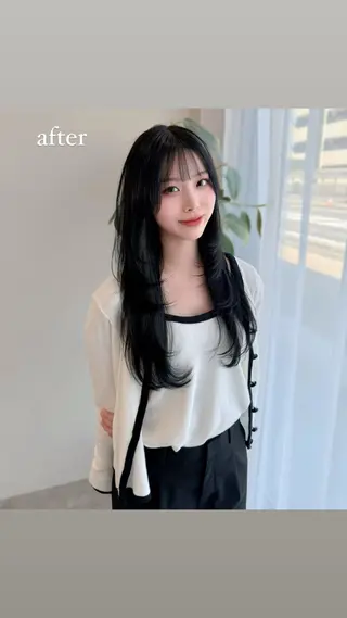 セミロング 【髪質改善×トレンド ヘア】杉崎のヘアスタイル