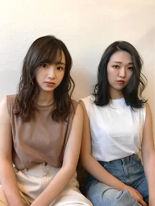 セミロング 遠藤 和美のヘアスタイル