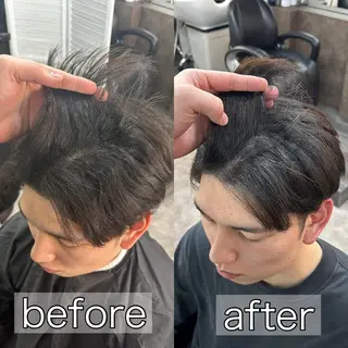 パーマ メンズ リク/韓国風/レイヤ ー／ボブ／ショートのヘアスタイル