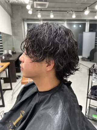 パーマ メンズ カズキ🌼曲がる 縮毛矯正のヘアスタイル