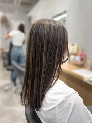 ロング カラー 巻ける髪質改善🫧ハ イライト/永田汰伊智のヘアスタイル