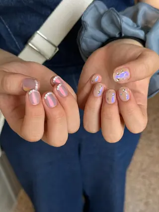 ショート カラー パーマ ヘアアレンジ メンズ キッズ ネイル マツエク・マツパ アイブロウ ar. harajukuのネイルデザイン