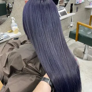 ロング カラー Lull1人美容室 バレイヤージュのヘアスタイル