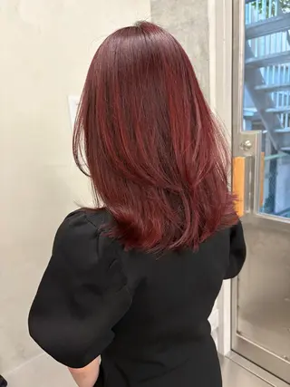 セミロング カラー yuuna/ ハッシュカット🎀のヘアスタイル