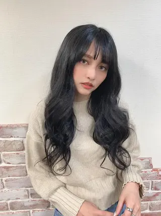 カラー ロング Reflet 新宿/プルエクステのヘアスタイル