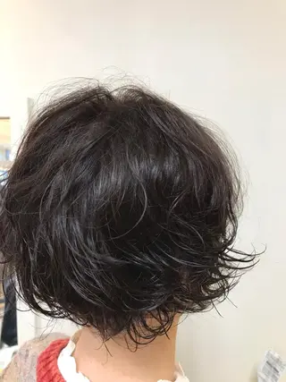 ショート カラー パーマ 横田 尚登のヘアスタイル