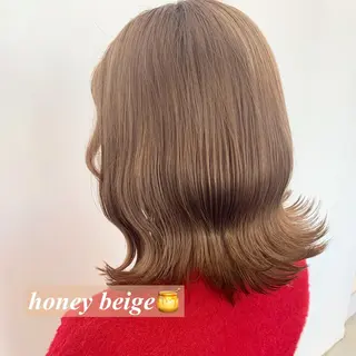 ミディアム カラー ヘアアレンジ レイヤー×グレージュ /ピンク🩷mioのヘアスタイル