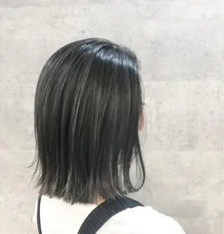 ミディアム カラー 髪質改善で 憧れの潤艶美髪にのヘアスタイル