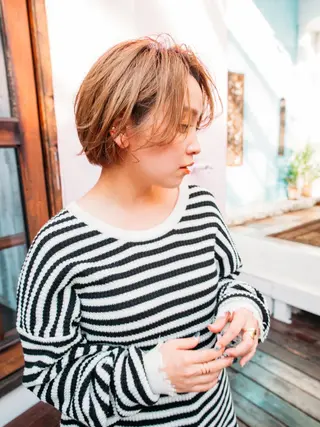ショート カラー ヘアアレンジ 北九州美容室 🕊️わかな✂︎のヘアスタイル