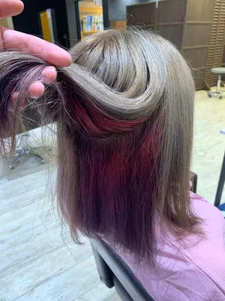 ミディアム カラー パーマ ヘアアレンジ メンズ キッズ ネイル マツエク・マツパ EnBlesS西宮 マンツーマン神道有基のヘアスタイル