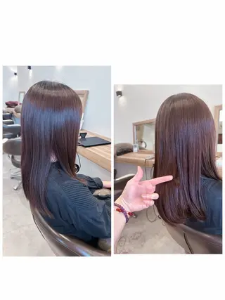 セミロング やまこし 美裕樹のヘアスタイル
