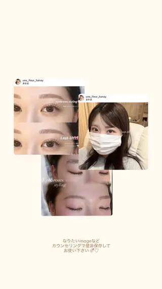 マツエク・マツパ unefleur💞 hanayoのマツエク・マツパデザイン