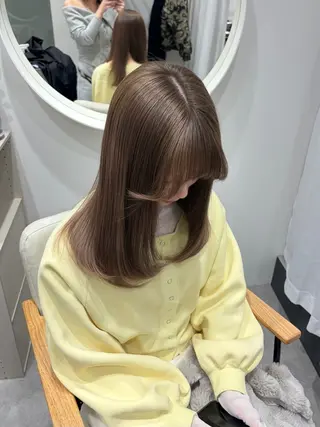 セミロング カラー 髪質改善/レイヤー/ ダブルカラー🍀るなのヘアスタイル