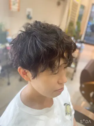 ショート パーマ カラー/フリーランス 鈴木 亜紀子のヘアスタイル