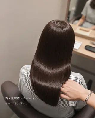 ミディアム カラー 縮毛矯正をしている人 のためのカラーのヘアスタイル