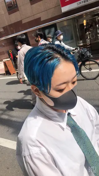 ショート カラー デザインカラー🎨 下北沢 / 磯部のヘアスタイル
