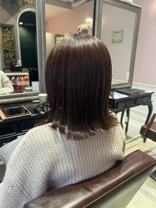 セミロング カラー 透明感カラー 🫧ゆうしん/平尾のヘアスタイル