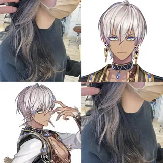 ミディアム カラー インナーカラー 推し ブリーチ  髪質改善のヘアスタイル