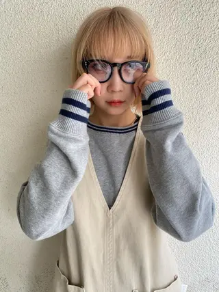 ミディアム カラー Pia ツボイ ケイタのヘアスタイル