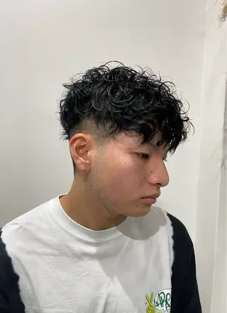 パーマ メンズ ボブモデル募集/ 青木亮太郎のヘアスタイル