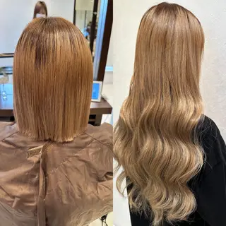 ロング カラー ヘアアレンジ EARTH長岡店🩵 石原莉穂のヘアスタイル