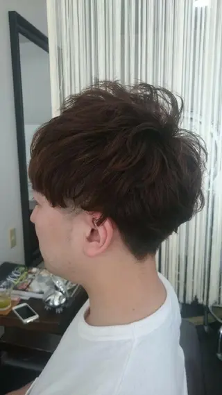 ショート メンズ パーマ Add9 柳田健登のヘアスタイル