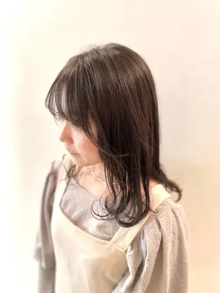セミロング カラー 平田 健一のヘアスタイル