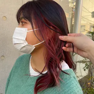 ミディアム カラー 🪭risa 暖色/レイヤー🪭のヘアスタイル