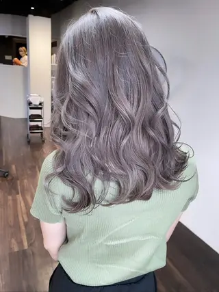 セミロング カラー ヘアアレンジ 髪質改善/レイヤー 縮毛矯正/ケラチン耀のヘアスタイル