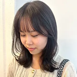 ミディアム 北島 遥香🫧インナ ー /ベージュカラーのヘアスタイル