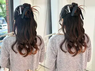 ヘアアレンジ 髪質改善”透け感" カラー/Hono🪞のヘアスタイル
