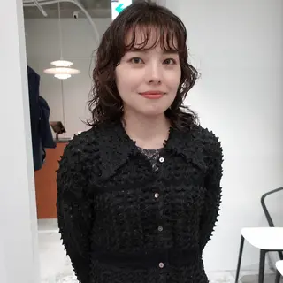 ミディアム パーマ ヘアアレンジ 🌐サトウ リョウ🌐のヘアスタイル