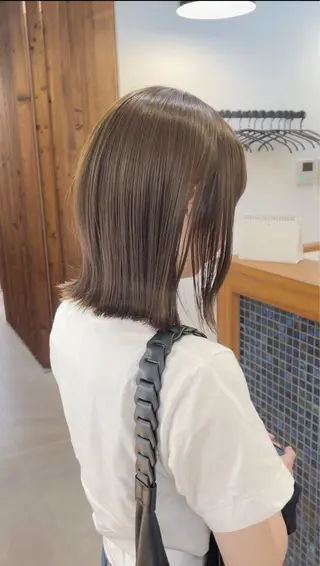 ミディアム sana🤍ボブ ベージュ🤍のヘアスタイル