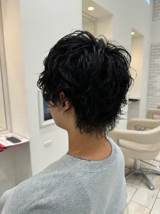パーマ メンズ 岐阜メンズパーマ 伊藤瑠星のヘアスタイル