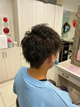 パーマ メンズ 藤本 悠雅のヘアスタイル
