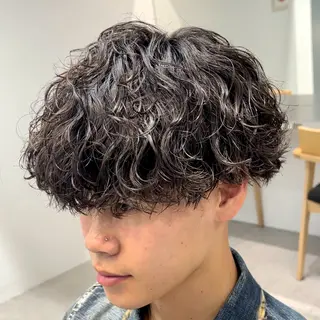 ミディアム パーマ ヘアアレンジ メンズ fifth 石川 凪のヘアスタイル