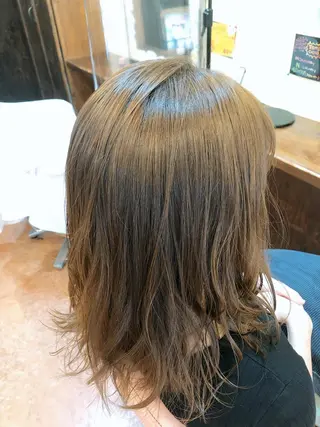 セミロング カラー パーマ 清水 由佳のマツエク・マツパデザイン