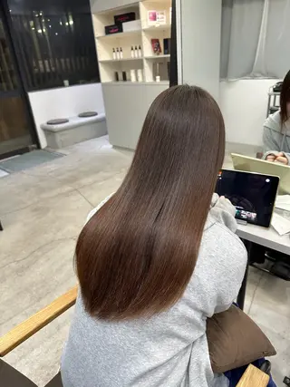 ロング 絶対綺麗な暖色カラー 🎯あります✨増渕✨のヘアスタイル