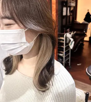 ミディアム カラー ヘアアレンジ 池袋髪質改善×レイヤ ー専門MATSUのヘアスタイル