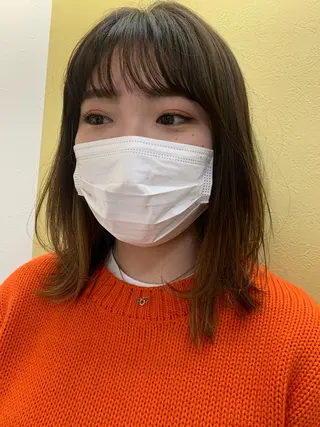 ミディアム hub hair レイヤー/透明感のヘアスタイル