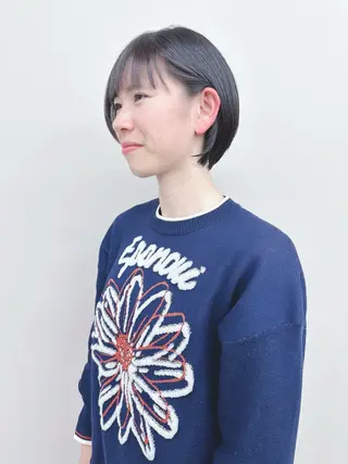 ショート ボブ/ゆるふわ ボブパーマ/とういのヘアスタイル