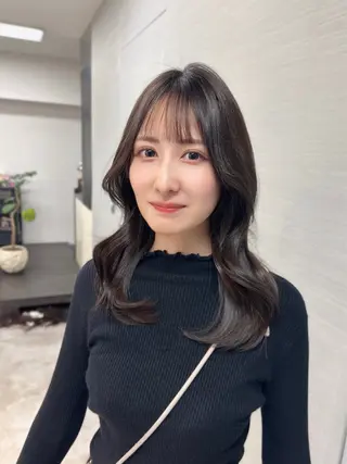 ミディアム カラー 韓国ヘア 店長NEGIのヘアスタイル