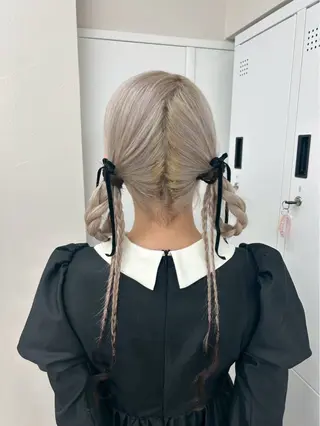 セミロング ヘアアレンジ エクステ🫧アレンジ ￤横浜  ももはのヘアスタイル