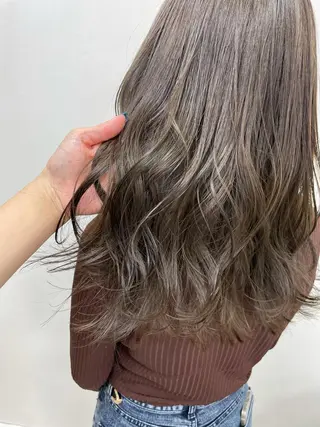 セミロング カラー コレットヘアー 田中アヤノのヘアスタイル