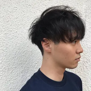 ショート カラー パーマ メンズ ニュアンスパーマ/ レイヤー/茶屋町のヘアスタイル